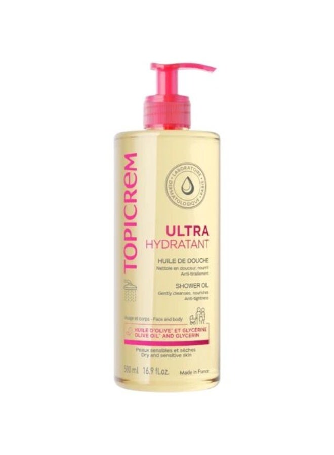 Topicrem Uh Shower Oil for Sensitive and Dry Skin 500ml